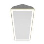 Single Door Corner Brass Bathroom Mirror Cabinet with Lights 300 x 600mm - Lykos