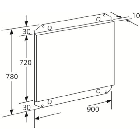 Siemens LZ50961 90cm Splashback in Stainless steel