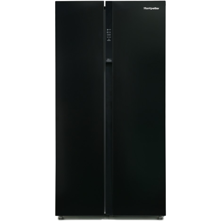 Montpellier M510BK Sidebyside American Fridge Freezer Black