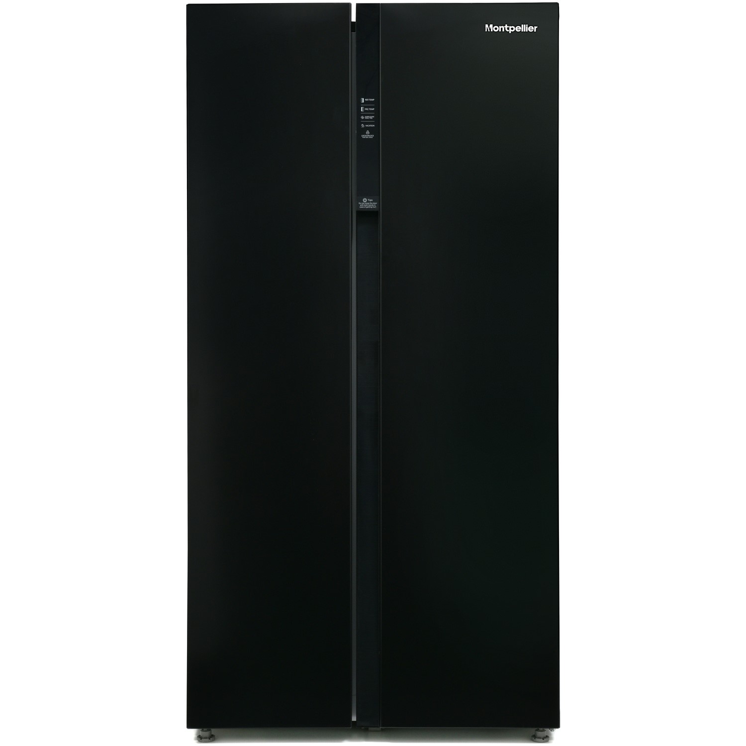 Refurbished Montpellier M510BK 510 Litre American Fridge Freezer Black