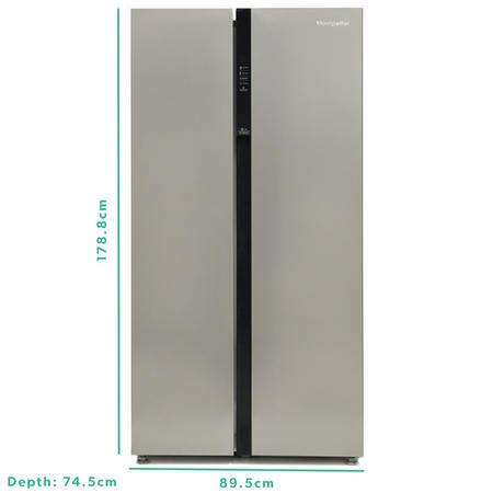 Refurbished Montpellier M510BX 510 Litre American Fridge Freezer Stainless Steel
