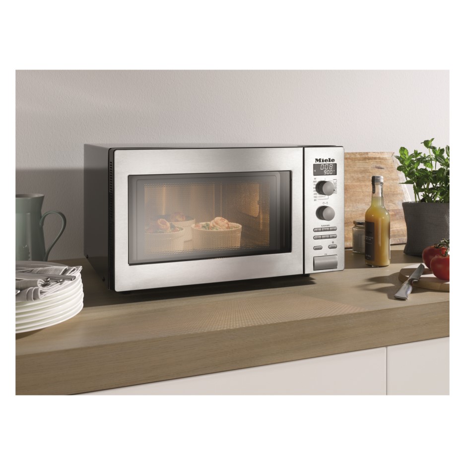Miele M6012 26L 900W Freestanding Microwave Clean Steel Appliances