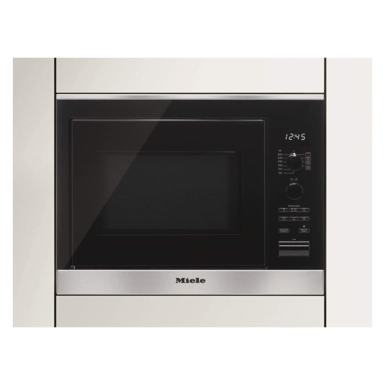 GRADE A1 - As new but box opened - Miele M6022SCclst M 6022 SC 50cm Wide 800W 17L Built-in Microwave Oven - CleanSteel