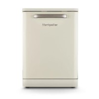 Montpellier Retro Freestanding Dishwasher - D-Rated, Cream