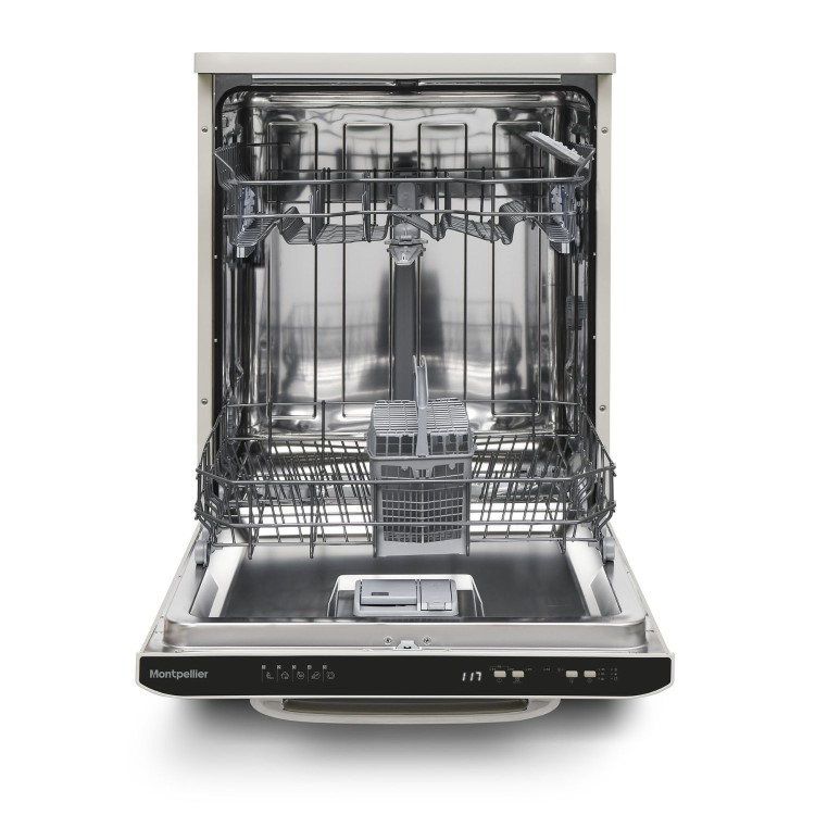 Montpellier Retro Freestanding Dishwasher - D-Rated, Cream