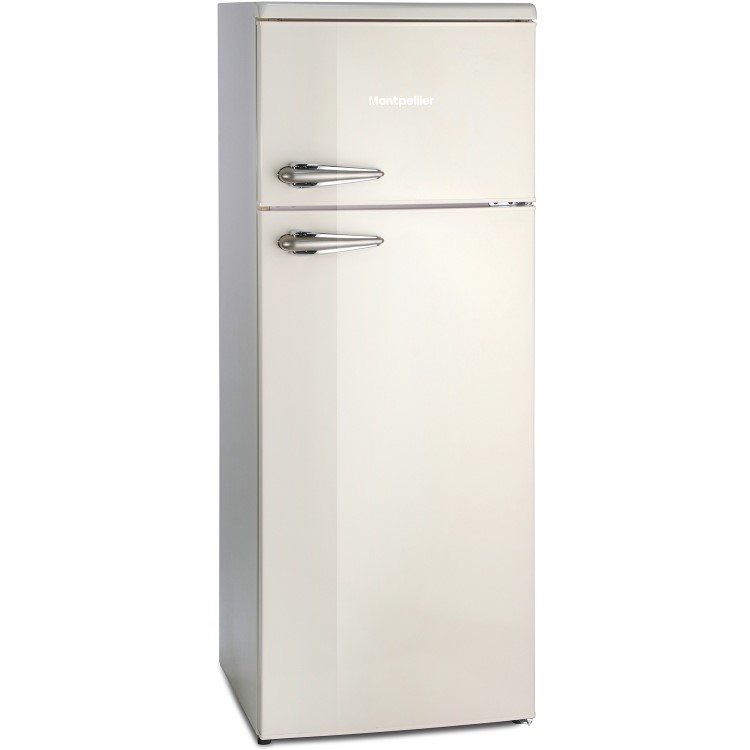 GRADE A2 - Montpellier MAB144C Retro Style 20-80 Top Mount Freestanding Fridge Freezer - Cream