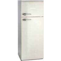 GRADE A2 - Montpellier MAB144C Retro Style 20-80 Top Mount Freestanding Fridge Freezer - Cream