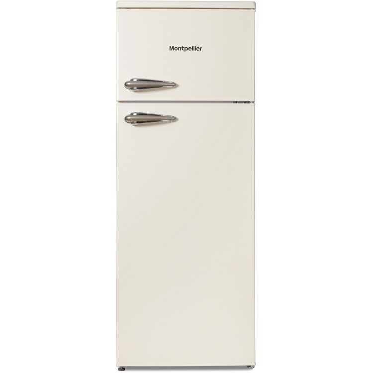GRADE A2 - Montpellier MAB144C Retro Style 20-80 Top Mount Freestanding Fridge Freezer - Cream