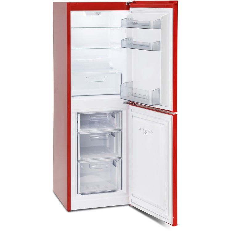 GRADE A3 - Montpellier MAB148R Retro Style 50-50 Freestanding Fridge Freezer - Red