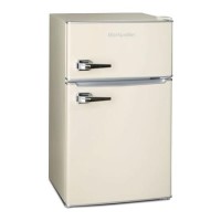 GRADE A2 - Montpellier MAB2030C Mini Retro Freestanding Under Counter Fridge Freezer - Cream