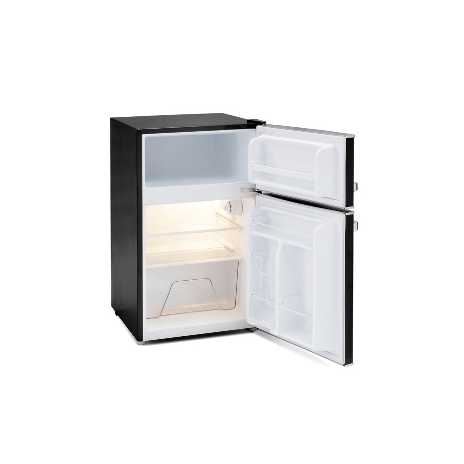 Montpellier MAB2030K Mini Retro Freestanding Under Counter Fridge Freezer Black Appliances Montpellier MAB2030K Mini Retro Freestanding Under Counter Fridge Freezer Black Appliances