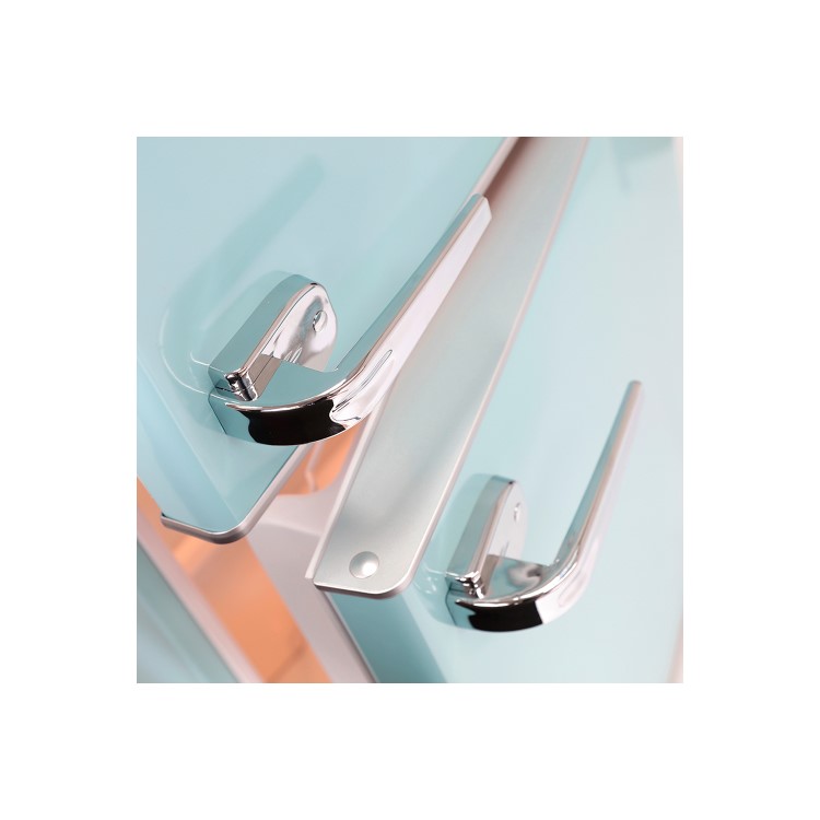 GRADE A2 - Montpellier MAB2030PB Mini Retro Freestanding Under Counter Fridge Freezer - Pale Blue