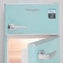 GRADE A2 - Montpellier MAB2030PB Mini Retro Freestanding Under Counter Fridge Freezer - Pale Blue