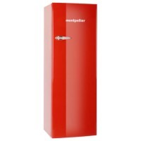 Montpellier MAB340R 61cm Wide Retro Freestanding Tall Fridge - Red