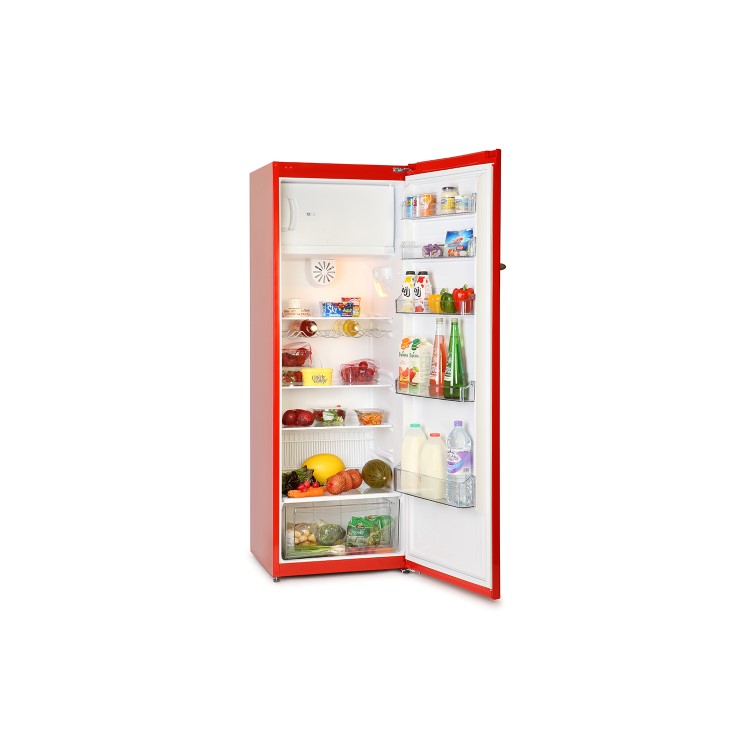 Montpellier MAB340R 61cm Wide Retro Freestanding Tall Fridge - Red