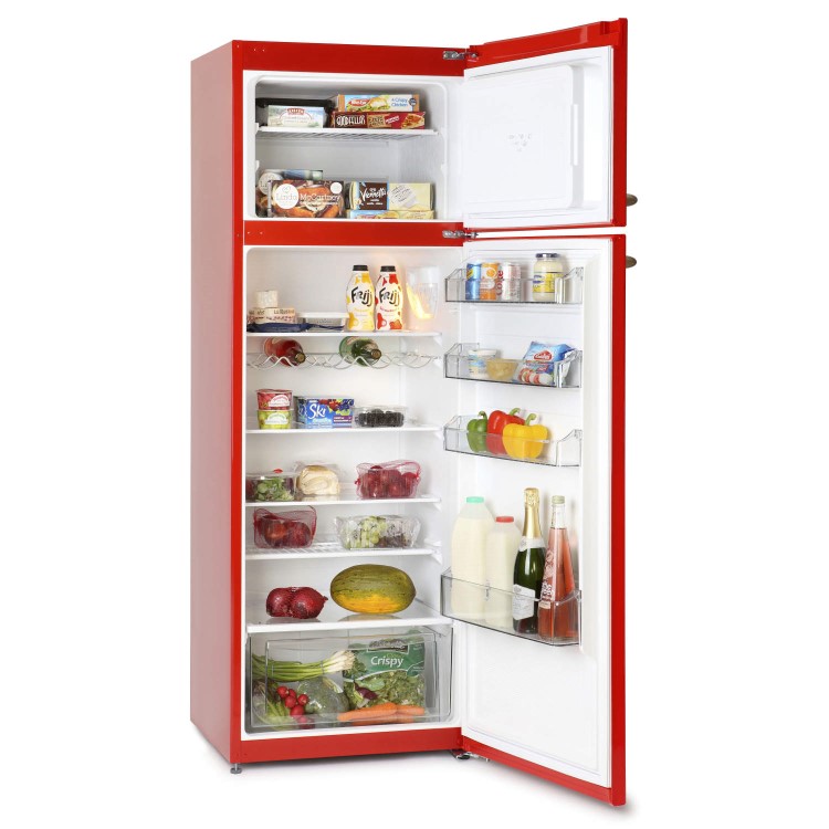 Montpellier MAB345K Retro Top Mount Freestanding Fridge Freezer Black