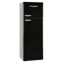 Montpellier MAB345K Retro Top Mount Freestanding Fridge Freezer Black