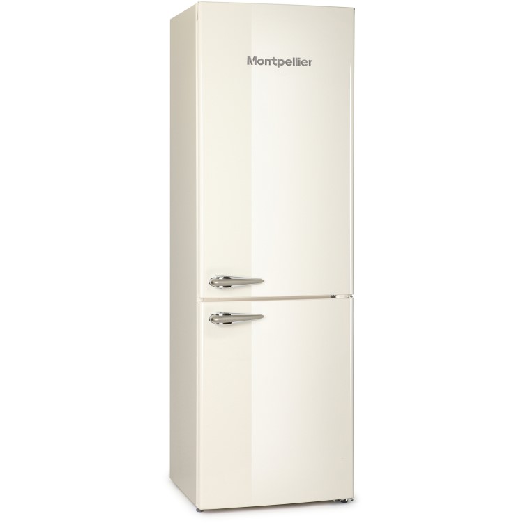 Montpellier MAB385C Retro Frost Free Freestanding Fridge Freezer - Cream
