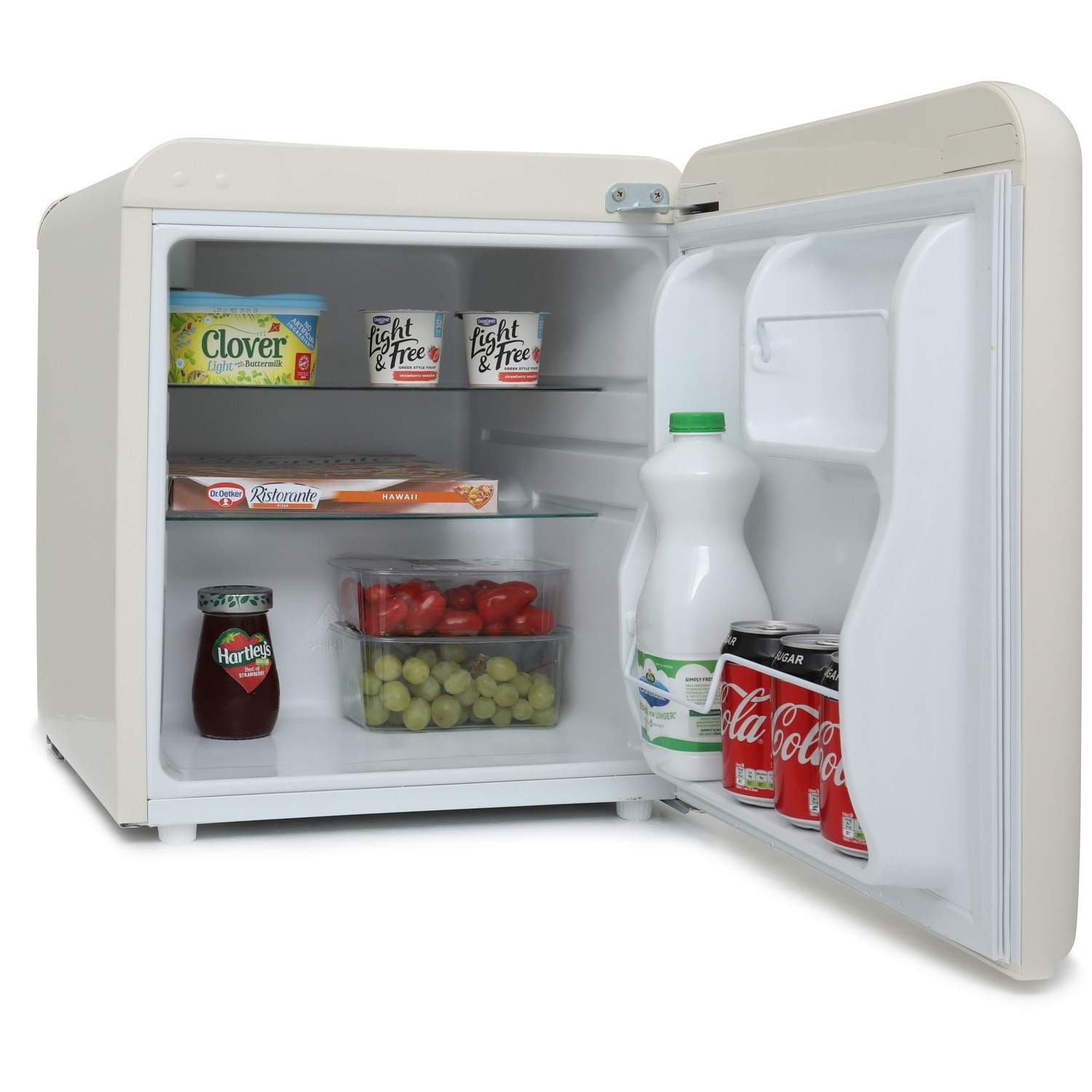 Montpellier MAB50C Retro Style Table Top Fridge Cream Appliances Direct