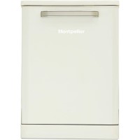 Refurbished Montpellier Retro MAB6015C 15 Place Freestanding Dishwasher Cream