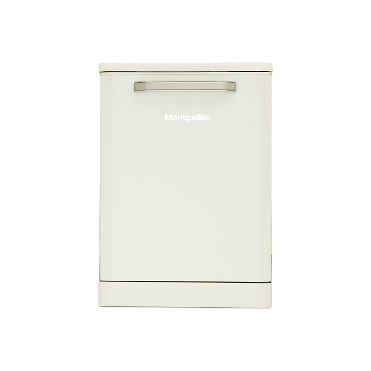 Refurbished Montpellier Retro MAB6015C 15 Place Freestanding Dishwasher Cream