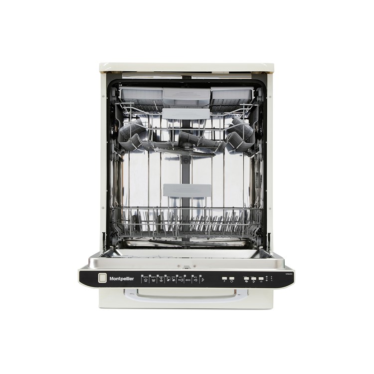 Refurbished Montpellier Retro MAB6015C 15 Place Freestanding Dishwasher Cream