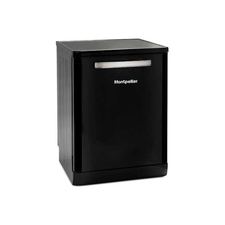 Refurbished Montpellier Retro MAB6015K 15 Place Freestanding Dishwasher Black