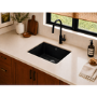 Single Bowl Undermount Black Granite Composite Kitchen Sink - Enza Madison