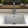 Single Bowl Undermount White Granite Composite Kitchen Sink - Enza Madison