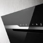Elica MAJ-SNS-BLK-60 Majestic Sense 60cm Angled Cooker Hood - Black Glass