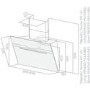 Elica MAJ-SNS-BLK-60 Majestic Sense 60cm Angled Cooker Hood - Black Glass