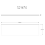 1700mm Matt Black Acrylic Bath Front Panel - Malden