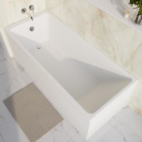 Malden Matt White Square Single Ended Bath - 1700 x 700mm