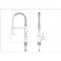 GRADE A1 - Malvern Single Lever Monobloc Pull Out Dual Spray Kitchen Tap - Chrome