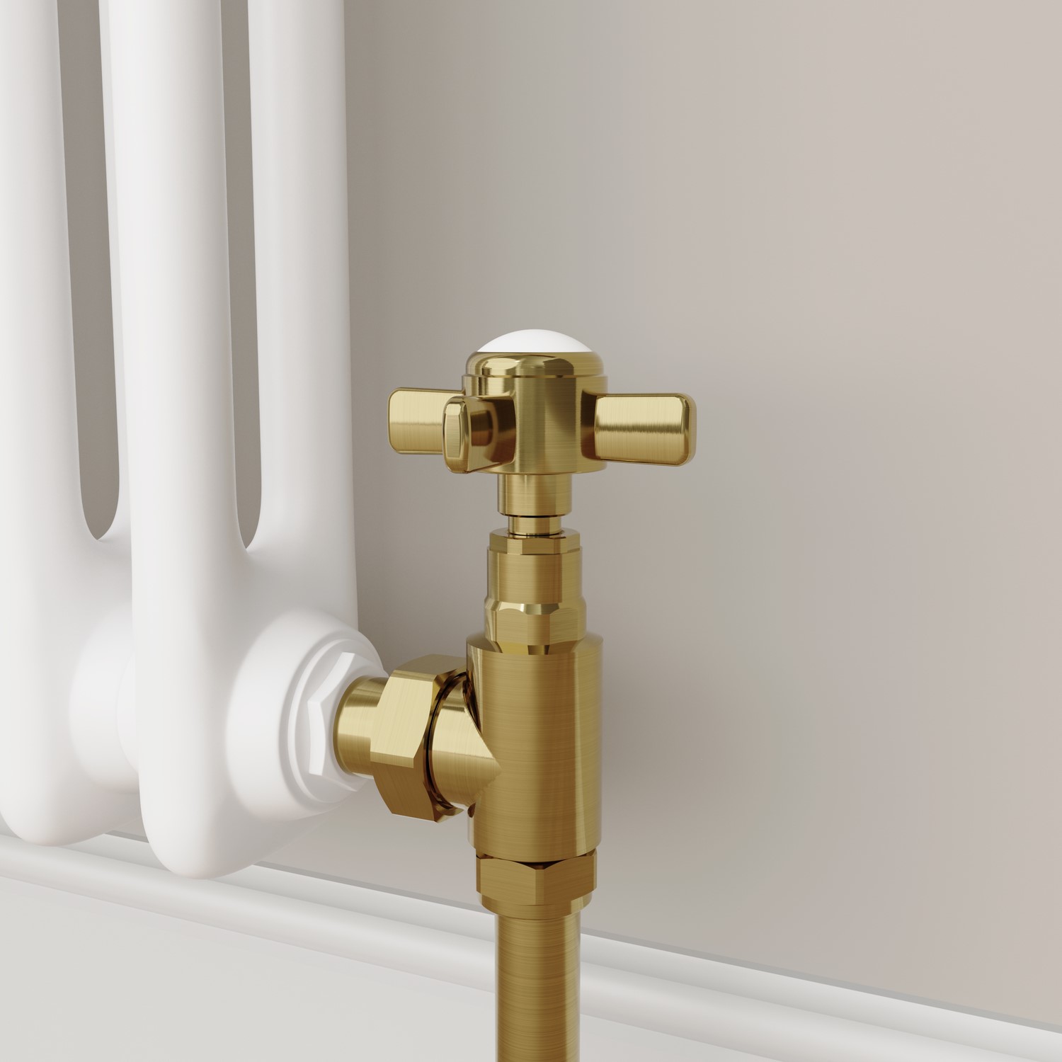 Elego Maesta  Traditional Manual Angled Radiator Valves (Pair) MAN-AG-1BB