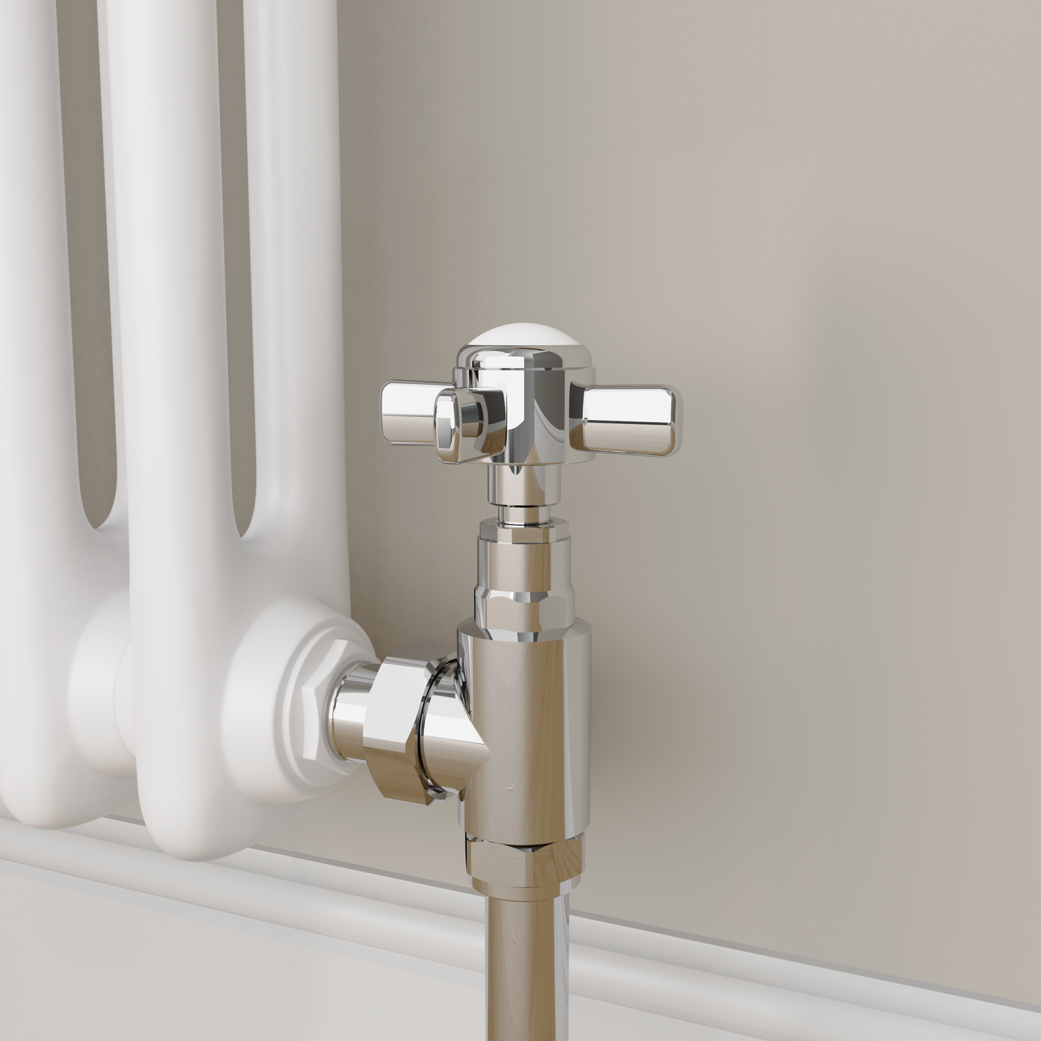 Traditional Manual Angled Radiator Valves