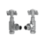 Maesta Chrome Traditional Manual Angled Radiator Valves (pair)
