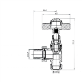 Elego Chrome Modern Manual Angled Radiator Valves (pair)
