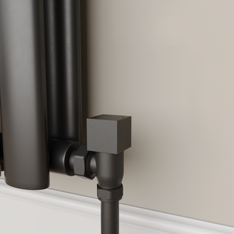 Elego Matte Black Modern Manual Angled Valves (pair)