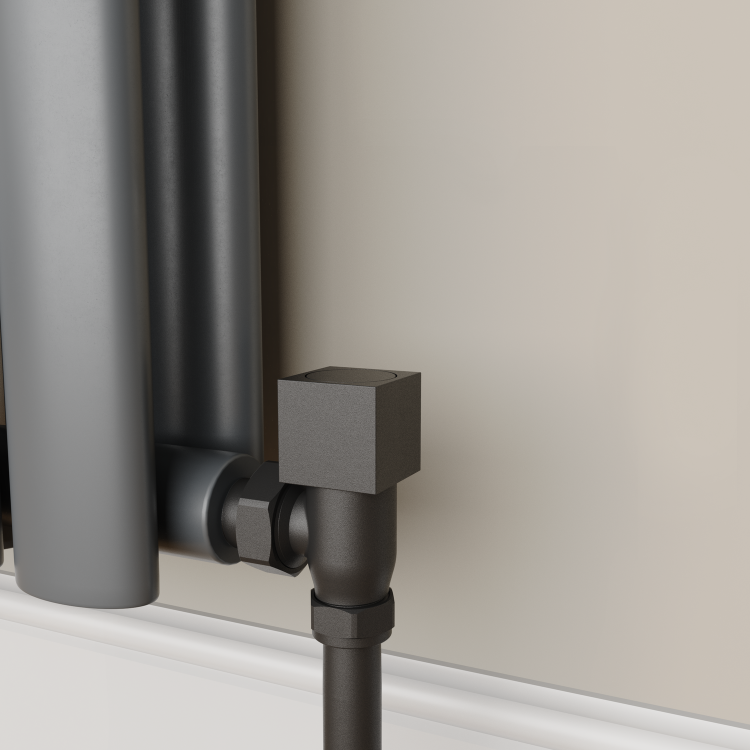 Elego Matte Black Modern Manual Angled Valves (pair)