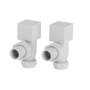 Elego White Modern Manual Angled Valves (pair)