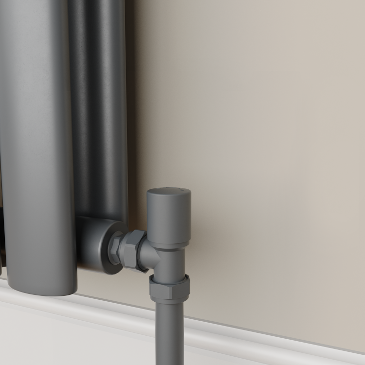 Elego Anthracite Gray Modern Manual Angled Valves (pair)
