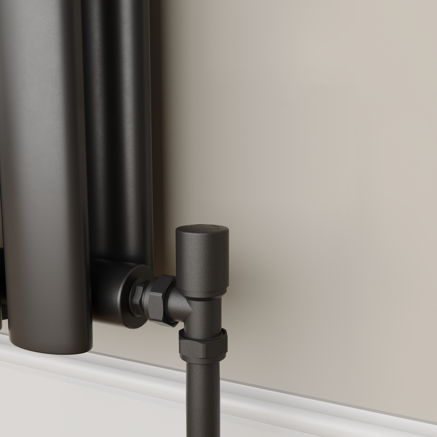 Elego  Modern Manual Angled Radiator Valves (Pair) MAN-AG-3MB