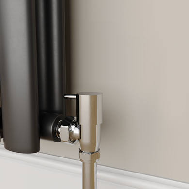 Refurbished Elego Chrome Modern Manual Angled Radiator Valves pair