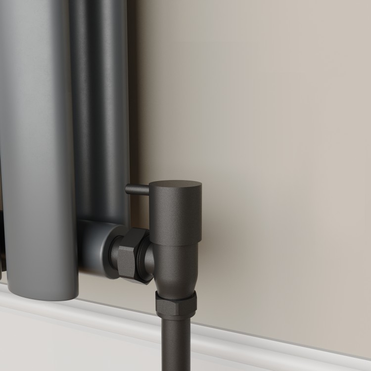 Elego Matte Black Modern Manual Angled Valves (pair)