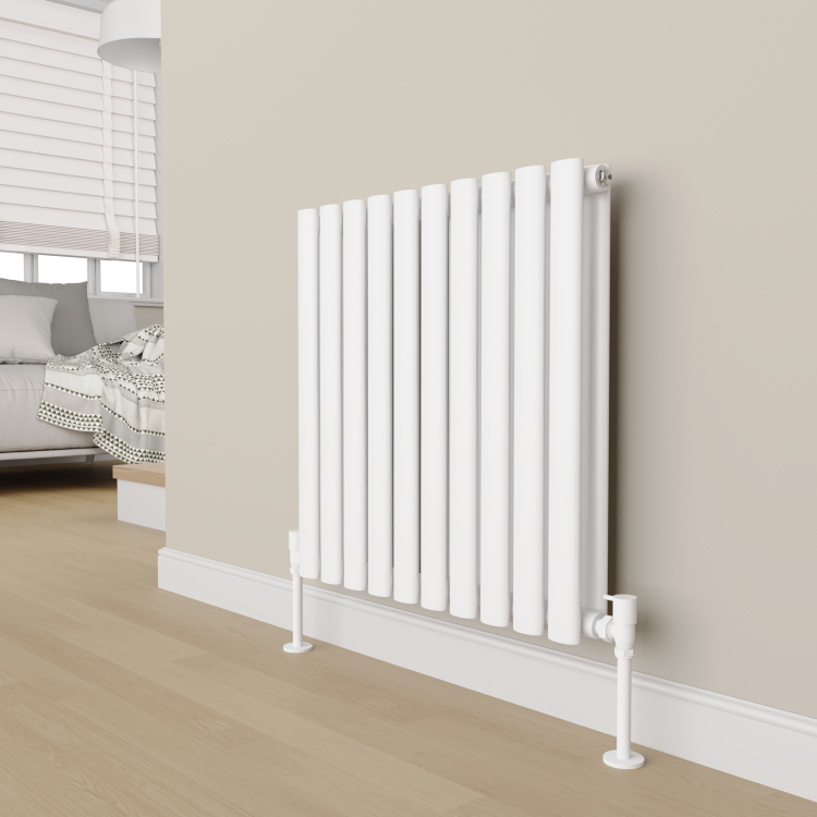 Elego White Modern Manual Angled Valves (pair)