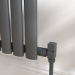 Elego Anthracite Gray Modern Manual Angled Radiator Valves (pair)