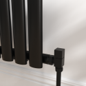 MAN-AG-5MB Elego Matte Black Modern Manual Angled Radiator Valves (pair)