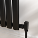 Elego Matte Black Modern Manual Angled Radiator Valves (pair)