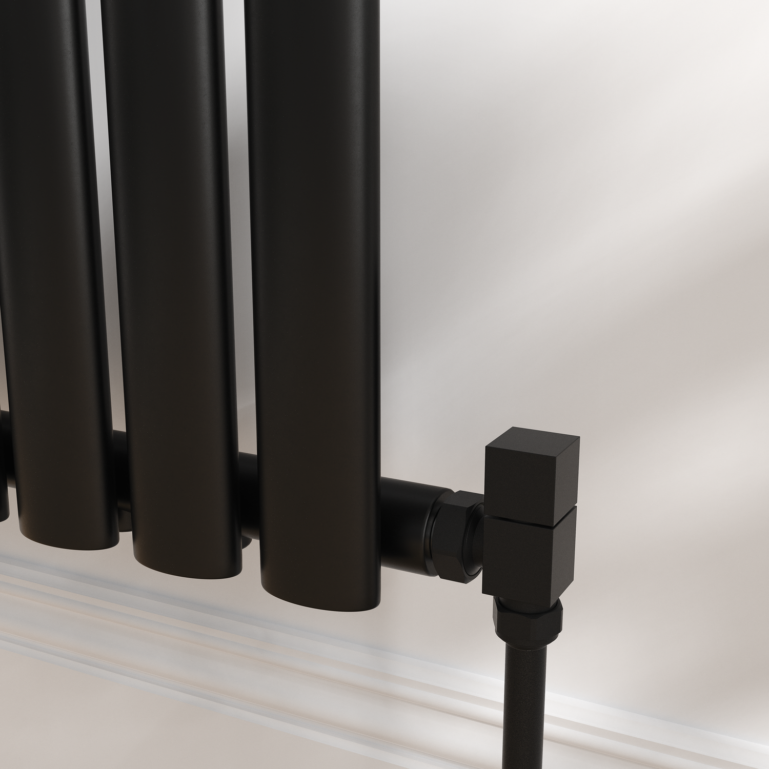 Elego Modern Manual Angled Radiator Valves (Pair) MAN-AG-5MB